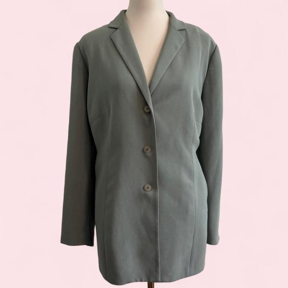 Vintage Casual Corner Annex Sage Green Blazer Size 14